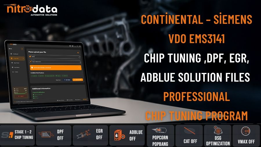 EMS3141 Chip Tuning, DPF-EGR-AdBlue Lösungsdateien | Automatische ECU Software-Lösungen mit Nitro Data