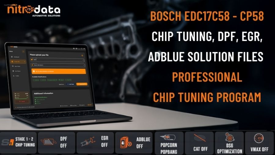 EDC17C58 - CP58 Chiptuning, DPF-EGR-AdBlue Lösungsdateien | Automatische ECU-Softwarelösungen mit Nitro Data